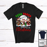 MacnyStore - Team Trash Merry Christmas; Lovely Santa Opossum Raccoon Rat; Moon Trash Animals Lover T-Shirt