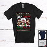 MacnyStore - Team Trash Merry Christmas; Lovely Santa Opossum Raccoon Rat; Sweater Trash Animals Lover T-Shirt