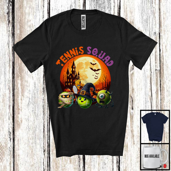 MacnyStore - Tennis Squad, Proud Halloween Three Mummy Monster Witch, Sport Player Playing Team T-Shirt