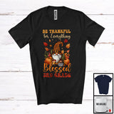 MacnyStore - Thankful For Everything Blessed 3rd Grade; Amazing Thanksgiving Leopard Gnome; Teacher Group T-Shirt