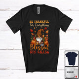 MacnyStore - Thankful For Everything Blessed 5th Grade; Amazing Thanksgiving Leopard Gnome; Teacher Group T-Shirt