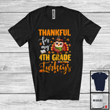 MacnyStore - Thankful For My 4th Grade Turkeys; Wonderful Thanksgiving Turkey Fall Leaves; Teacher Group T-Shirt