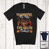 MacnyStore - Thankful For My 5th Grade Turkeys, Wonderful Thanksgiving Three Turkeys, Students Teacher T-Shirt