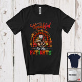 MacnyStore - Thankful For My Patients; Wonderful Thanksgiving Sloth Turkey Plaid Rainbow; Nurse Team Nursing T-Shirt