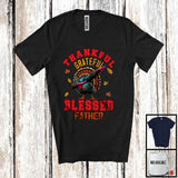 MacnyStore - Thankful Grateful Blessed Father; Amazing Thanksgiving Dabbing Turkey; Fall Leaves Family T-Shirt