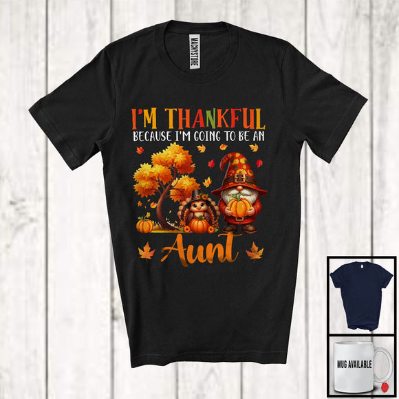 MacnyStore - Thankful I'm Going To Be An Aunt; Proud Thanksgiving Pregnancy Gnome Turkey; Family T-Shirt