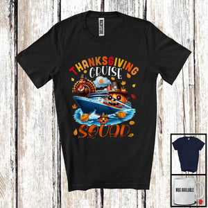 MacnyStore - Thanksgiving Cruise Squad, Awesome Thanksgiving Turkey Cruise Pumpkin, Friends Family Group T-Shirt