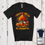 MacnyStore - Thanksgiving Squad; Lovely Chicken On Pickup Truck Fall Autumn Tree; Farm Animal Farmer Lover T-Shirt