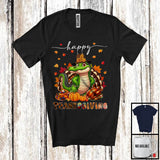 MacnyStore - Thanksgiving; Lovely Fall Pumpkin Turkey Alligator Wild Animal Plaid; Dinner Family Group T-Shirt