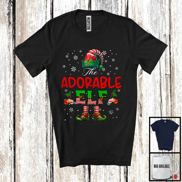 MacnyStore - The Adorable Elf; Joyful Christmas Emotions ELF Costume; Matching X-mas Family Group T-Shirt