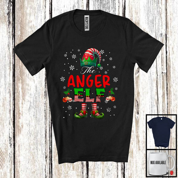 MacnyStore - The Anger Elf; Joyful Christmas Emotions ELF Costume; Matching X-mas Family Group T-Shirt