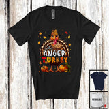 MacnyStore - The Anger Turkey; Humorous Thanksgiving Emotions Turkey Pumpkin Pie; Fall Leaves Family T-Shirt