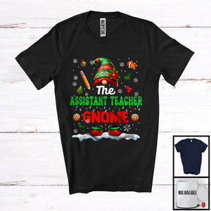 MacnyStore - The Assistant Teacher Gnome; Proud Christmas Jobs Gnome Costume Pajamas; X-mas Group T-Shirt