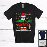 MacnyStore - The Assistant Teacher Santa; Proud Christmas Jobs Santa Costume Pajamas; X-mas Group T-Shirt