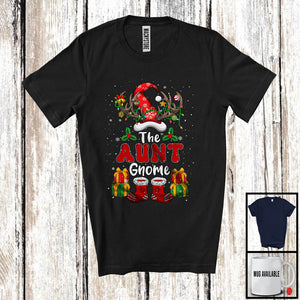 MacnyStore - The Aunt Gnome; Amazing Christmas Lights Reindeer Gnome Costume; X-mas Family T-Shirt