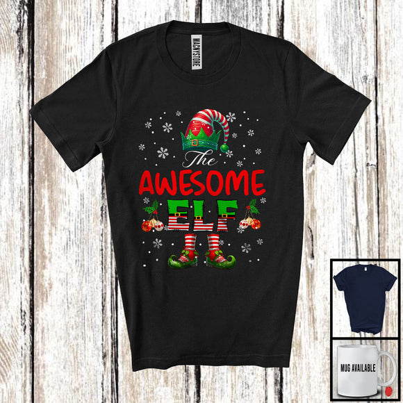 MacnyStore - The Awesome Elf; Joyful Christmas Emotions ELF Costume; Matching X-mas Family Group T-Shirt