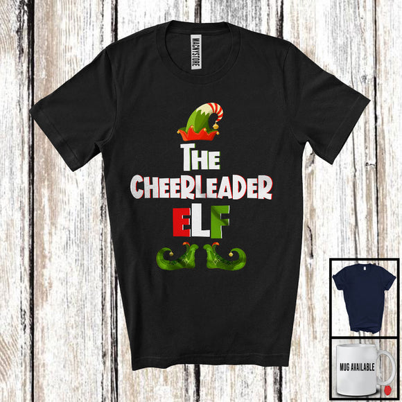 MacnyStore - The Cheerleader Elf; Fantastic Christmas Elf Costume Pajama; X-mas Cheerleader Family T-Shirt