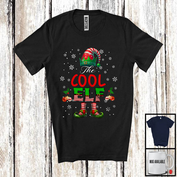 MacnyStore - The Cool Elf; Joyful Christmas Emotions ELF Costume; Matching X-mas Family Group T-Shirt