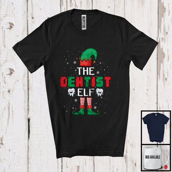 MacnyStore - The Dentist Elf; Amazing Christmas Elf Costume Pajama; Snow X-mas Family Group T-Shirt