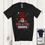 MacnyStore - The Dog-Lover Gnome; Awesome Christmas Plaid Gnome Santa Dachshund Owner; Family Group T-Shirt