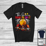 MacnyStore - The Gnomes Made Me Do It, Adorable Halloween Moon Three Gnomes Lover, Family Group T-Shirt