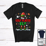 MacnyStore - The Golf Player Elf; Proud Christmas Elf Costume Pajamas; Golf Sport Team T-Shirt