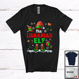 MacnyStore - The Librarian Elf; Proud Christmas Jobs Elf Costume Pajamas; Librarian X-mas Group T-Shirt