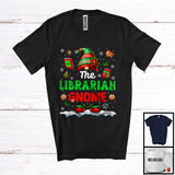 MacnyStore - The Librarian Gnome; Proud Christmas Jobs Gnome Costume Pajamas; Librarian X-mas Group T-Shirt