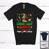 MacnyStore - The Lunch Lady Gnome; Proud Christmas Jobs Gnome Costume Pajamas; X-mas Group T-Shirt