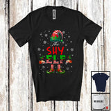 MacnyStore - The Shy Elf; Joyful Christmas Emotions ELF Costume; Matching X-mas Family Group T-Shirt