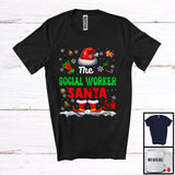 MacnyStore - The Social Worker Santa; Proud Christmas Jobs Santa Costume Pajamas; X-mas Group T-Shirt