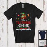 MacnyStore - The Tattooed Gnome; Humorous Christmas Gnome; Gnomies Snowing Around Family Group T-Shirt