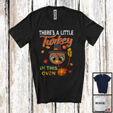 MacnyStore - There's A Little Turkey In This Oven; Amazing Thanksgiving Pregnancy Turkey Face; Mom Family T-Shirt