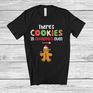 MacnyStore - There's Cookie In Grandma's Oven; Amusing Christmas Pregnancy Santa Gingerbread; Baking Family T-Shirt