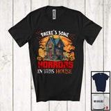 MacnyStore - There's Some Horrors In This House, Creepy Halloween Costume Scary House, Pumpkins T-Shirt