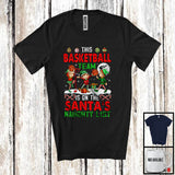 MacnyStore - This Basketball Team On The Santa's Naughty List; Lovely Christmas Three Elf Basketball; Sport T-Shirt