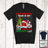 MacnyStore - This Bowling Team Is On The Santa's Naughty List; Joyful Christmas Tree Player Sport T-Shirt