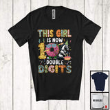 MacnyStore - This Girl Is Now 10 Double Digits; Cheerful 10th Birthday Horse Lover; Farmer Family Group T-Shirt