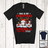 MacnyStore - This Is My Christmas Baseball Playing Shirt; Adorable X mas Santa Reindeer Sport Team Player T-Shirt