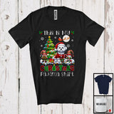 MacnyStore - This Is My Christmas Pajama Shirt, Adorable X-mas Santa Bichon Frise Plaid, Gnome Snowing T-Shirt