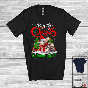 MacnyStore - This Is My Christmas Pajama Shirt; Amazing X-mas Tree Chinchilla Santa; Wild Animal T-Shirt