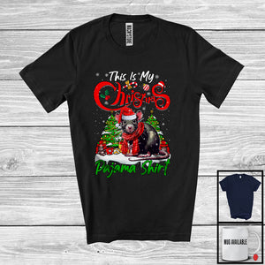 MacnyStore - This Is My Christmas Pajama Shirt; Amazing X-mas Tree Rat Santa; Wild Animal T-Shirt