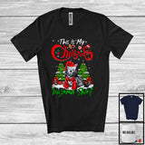 MacnyStore - This Is My Christmas Pajama Shirt; Amazing X-mas Tree Zebra Santa; Wild Animal T-Shirt