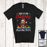 MacnyStore - This Is My Christmas Pajama Shirt; Amusing X-mas Lights Lovely Santa Bearded Dragon; Animal Lover T-Shirt