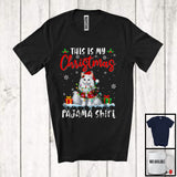 MacnyStore - This Is My Christmas Pajama Shirt; Amusing X-mas Lights Lovely Santa Cat; Animal Lover T-Shirt