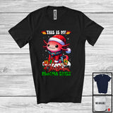 MacnyStore - This Is My Christmas Pajama Shirt; Awesome X-mas Santa Axolotl Lover; Snowing Around T-Shirt