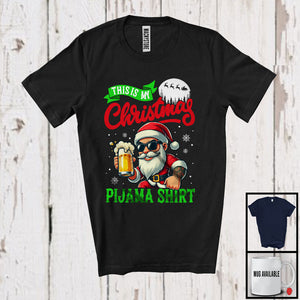 MacnyStore - This Is My Christmas Pajama Shirt; Awesome X-mas Santa Beer Drinking; Drunker Lover T-Shirt