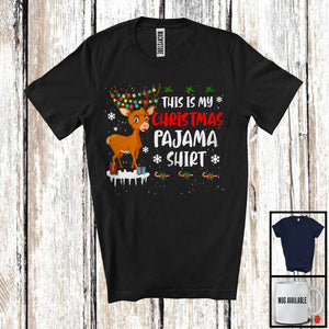 MacnyStore - This Is My Christmas Pajama Shirt; Fantastic Christmas Reindeer Snow Lover; Family Group T-Shirt