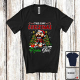 MacnyStore - This Is My Christmas Pajama Shirt; Lovely Santa Poodle Dog Owner; X-mas Tree Plaid Family T-Shirt