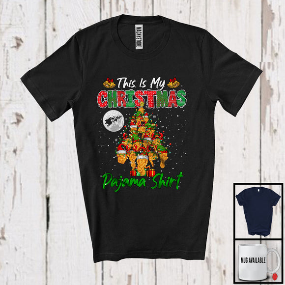 MacnyStore - This Is My Christmas Pajama Shirt; Lovely X-mas Tree Chicken Nuggets; Snowing Around T-Shirt